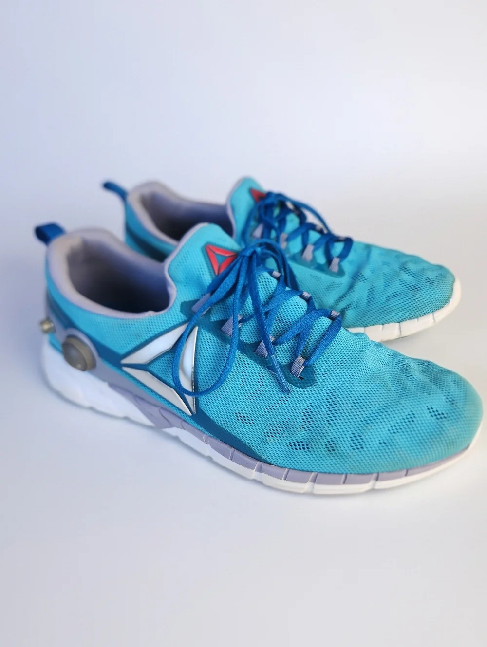 Reebok Zpump Women's Blue Mesh Lace Up Low Top Running Sneaker Shoes Size 8.5